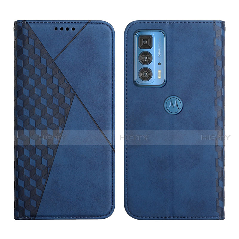 Coque Portefeuille Livre Cuir Etui Clapet L04 pour Motorola Moto Edge S Pro 5G Bleu Plus