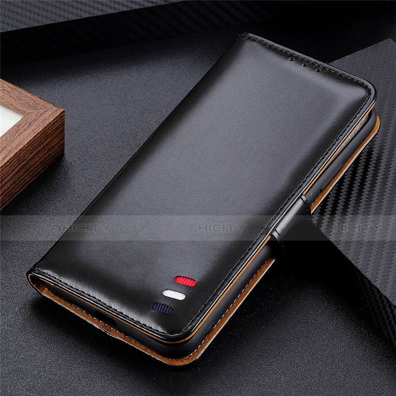 Coque Portefeuille Livre Cuir Etui Clapet L04 pour Motorola Moto G8 Power Lite Noir Plus