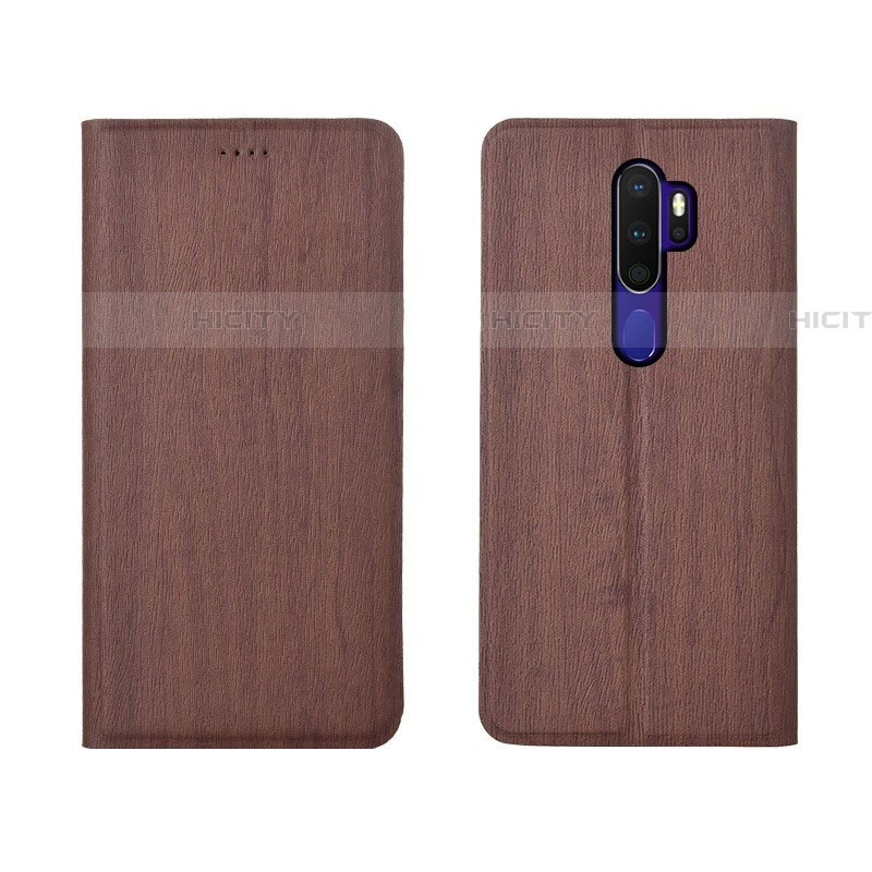 Coque Portefeuille Livre Cuir Etui Clapet L04 pour Oppo A11 Marron Plus