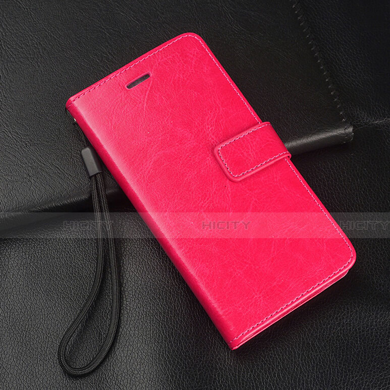 Coque Portefeuille Livre Cuir Etui Clapet L04 pour Oppo Reno2 Rose Rouge Plus