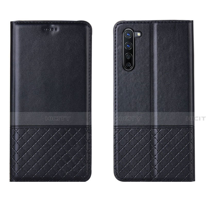 Coque Portefeuille Livre Cuir Etui Clapet L04 pour Oppo Reno3 Noir Plus