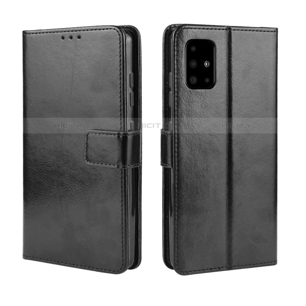 Coque Portefeuille Livre Cuir Etui Clapet L04 pour Samsung Galaxy A51 5G Noir Plus