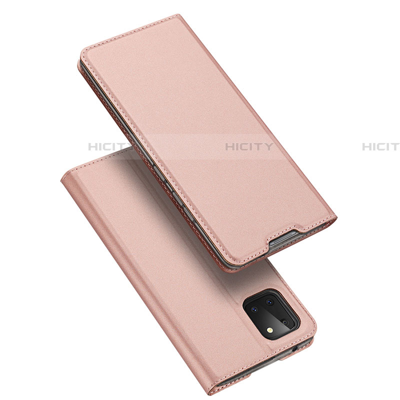 Coque Portefeuille Livre Cuir Etui Clapet L04 pour Samsung Galaxy M60s Or Rose Plus