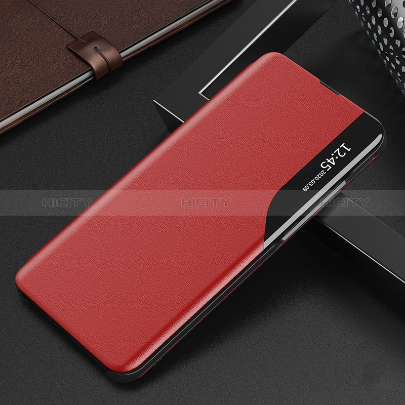 Coque Portefeuille Livre Cuir Etui Clapet L04 pour Samsung Galaxy S24 Ultra 5G Rouge Plus