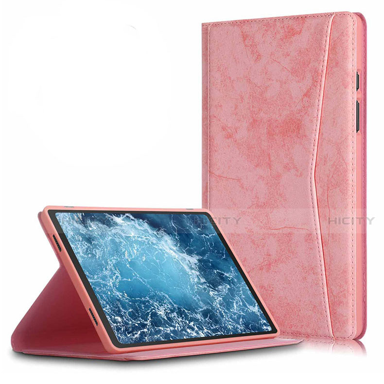 Coque Portefeuille Livre Cuir Etui Clapet L04 pour Samsung Galaxy Tab A7 Wi-Fi 10.4 SM-T500 Rose Plus