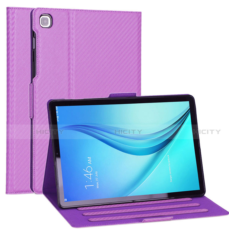 Coque Portefeuille Livre Cuir Etui Clapet L04 pour Samsung Galaxy Tab S5e 4G 10.5 SM-T725 Violet Plus