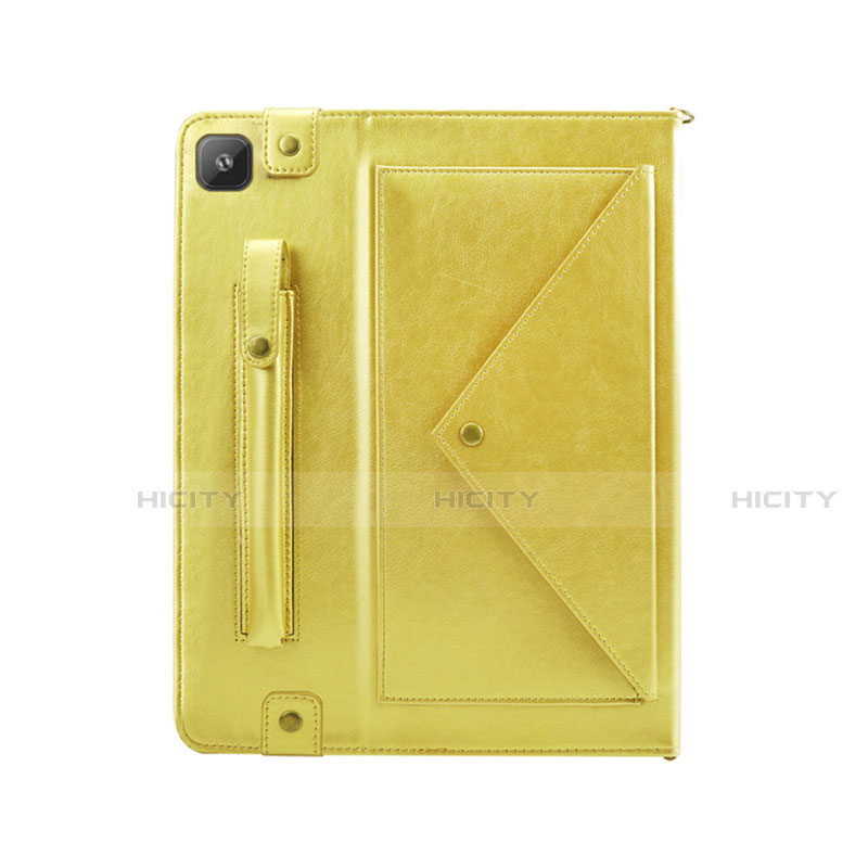 Coque Portefeuille Livre Cuir Etui Clapet L04 pour Samsung Galaxy Tab S6 Lite 10.4 SM-P610 Jaune Plus