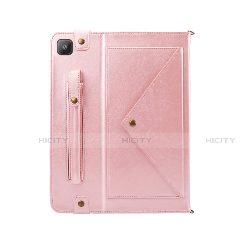 Coque Portefeuille Livre Cuir Etui Clapet L04 pour Samsung Galaxy Tab S6 Lite 10.4 SM-P610 Or Rose Plus