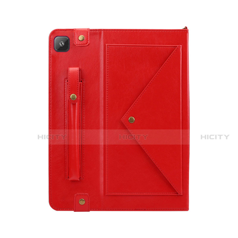 Coque Portefeuille Livre Cuir Etui Clapet L04 pour Samsung Galaxy Tab S6 Lite 10.4 SM-P610 Rouge Plus