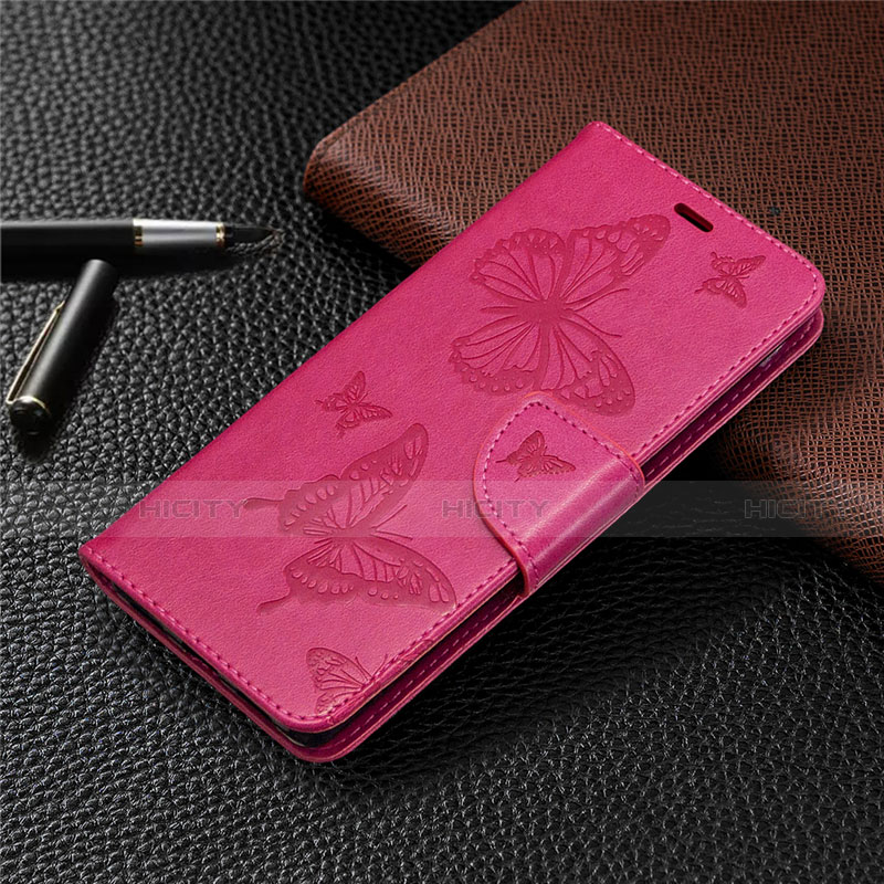 Coque Portefeuille Livre Cuir Etui Clapet L04 pour Sony Xperia L4 Rose Rouge Plus