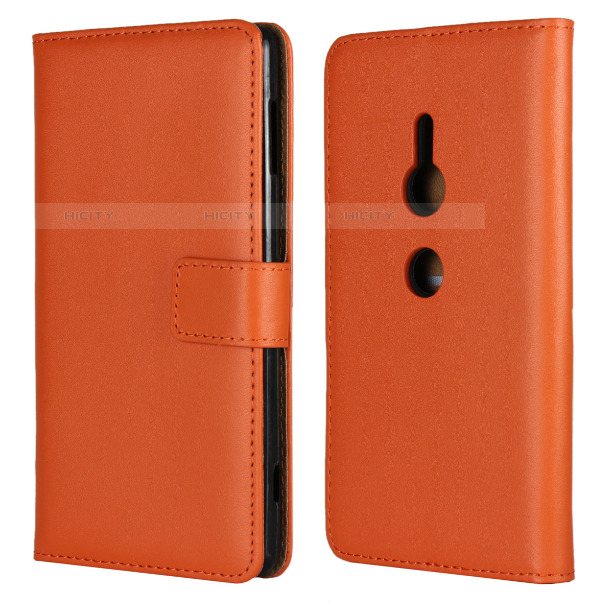 Coque Portefeuille Livre Cuir Etui Clapet L04 pour Sony Xperia XZ2 Orange Plus