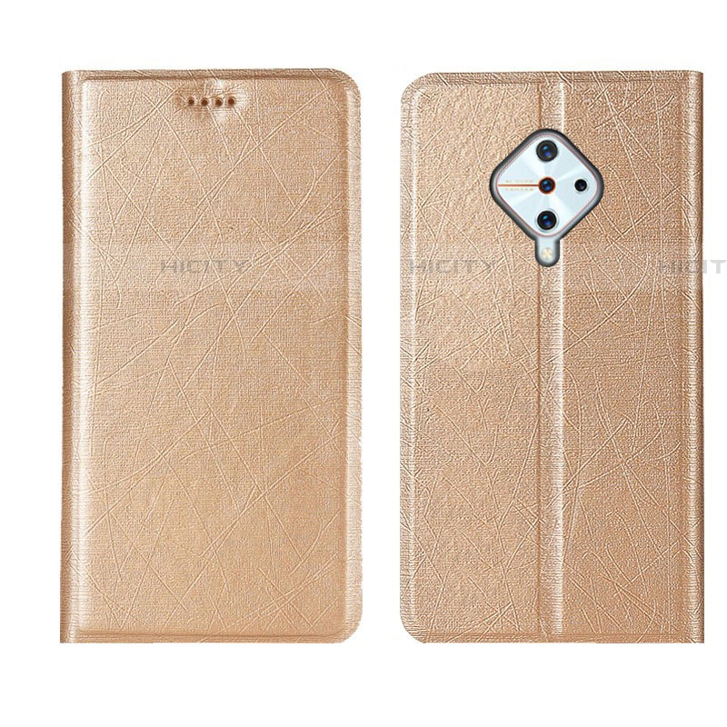 Coque Portefeuille Livre Cuir Etui Clapet L04 pour Vivo S1 Pro Or Plus