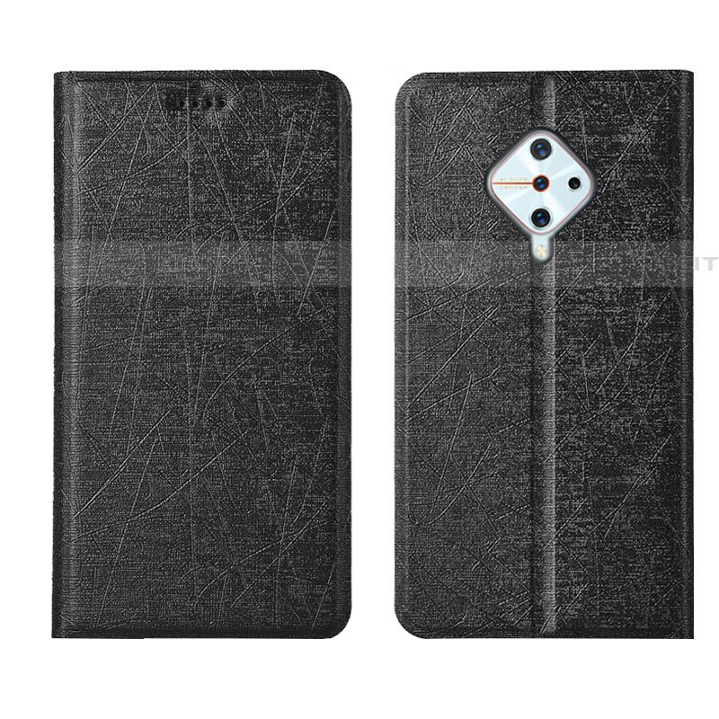 Coque Portefeuille Livre Cuir Etui Clapet L04 pour Vivo X50 Lite Noir Plus