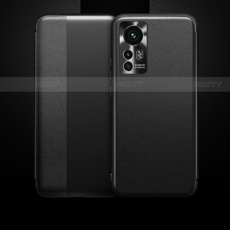 Coque Portefeuille Livre Cuir Etui Clapet L04 pour Xiaomi Mi 12X 5G Noir Plus