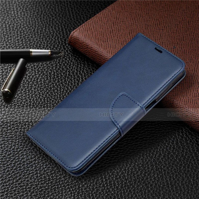 Coque Portefeuille Livre Cuir Etui Clapet L04 pour Xiaomi Poco M2 Pro Bleu Plus