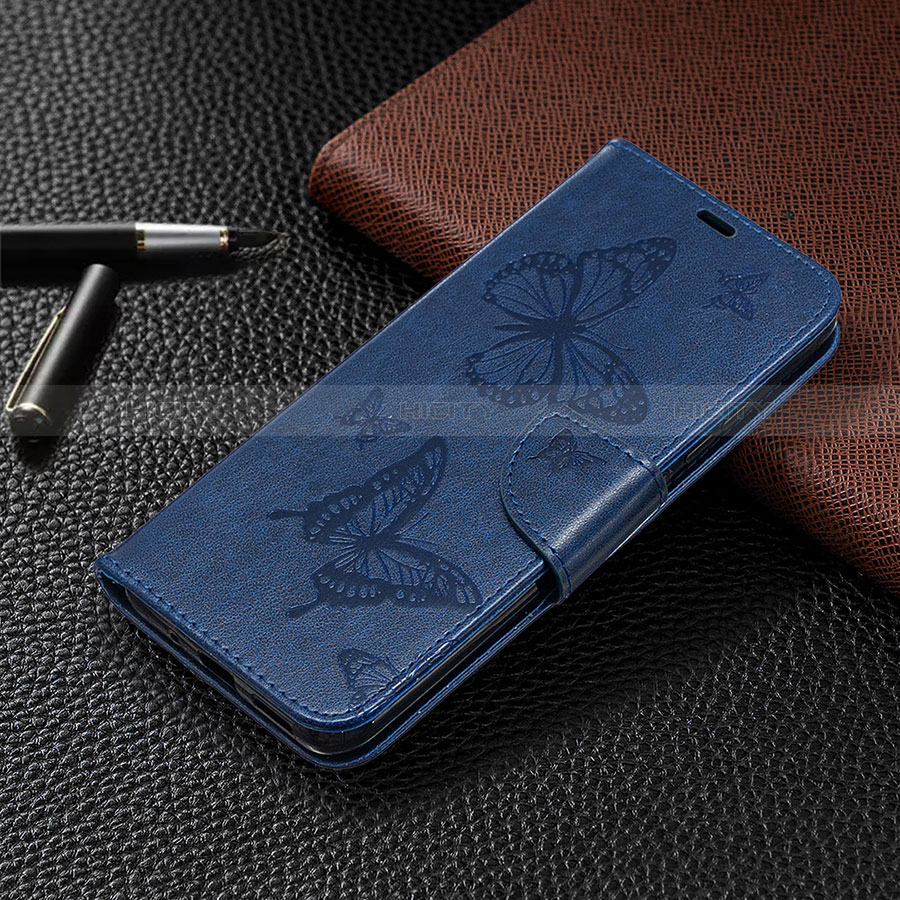 Coque Portefeuille Livre Cuir Etui Clapet L04 pour Xiaomi Redmi 9 India Bleu Plus