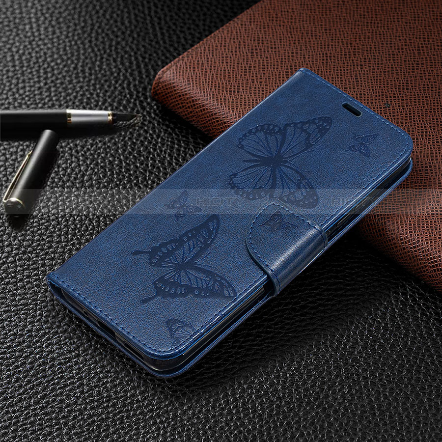 Coque Portefeuille Livre Cuir Etui Clapet L04 pour Xiaomi Redmi 9C Bleu Plus
