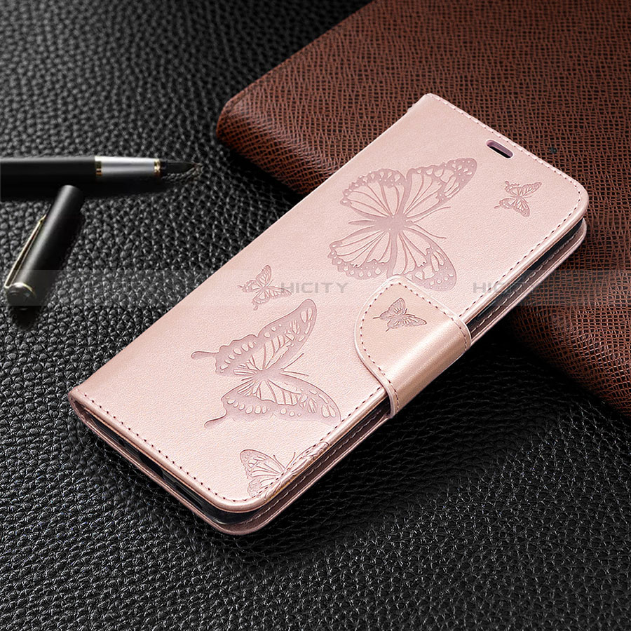 Coque Portefeuille Livre Cuir Etui Clapet L04 pour Xiaomi Redmi 9C Or Rose Plus