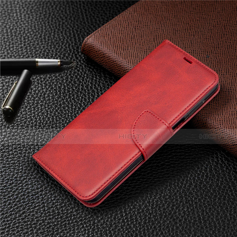 Coque Portefeuille Livre Cuir Etui Clapet L04 pour Xiaomi Redmi Note 9 Pro Max Rouge Plus