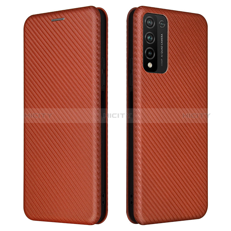 Coque Portefeuille Livre Cuir Etui Clapet L04Z pour Huawei Honor 10X Lite Marron Plus