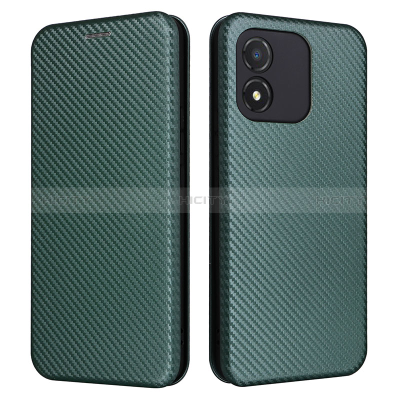 Coque Portefeuille Livre Cuir Etui Clapet L04Z pour Huawei Honor X5 Vert Plus