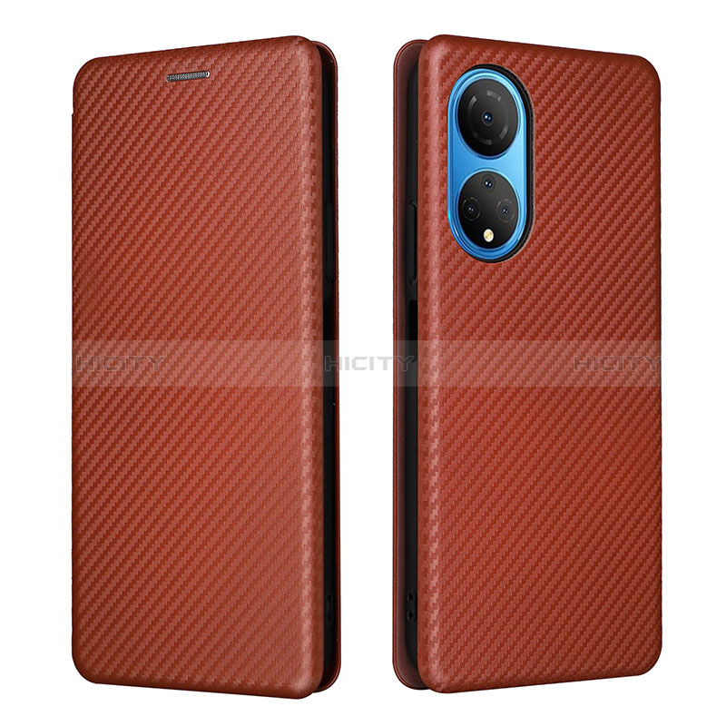 Coque Portefeuille Livre Cuir Etui Clapet L04Z pour Huawei Honor X7 Marron Plus