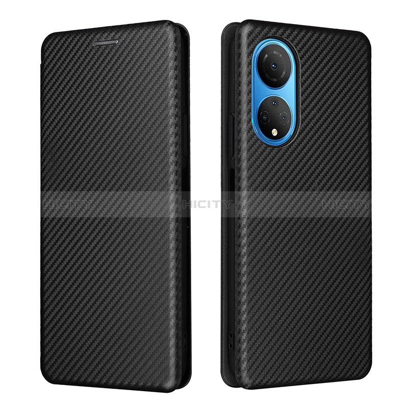 Coque Portefeuille Livre Cuir Etui Clapet L04Z pour Huawei Honor X7 Noir Plus