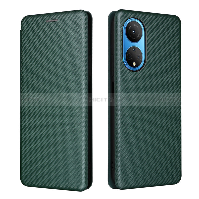 Coque Portefeuille Livre Cuir Etui Clapet L04Z pour Huawei Honor X7 Vert Plus