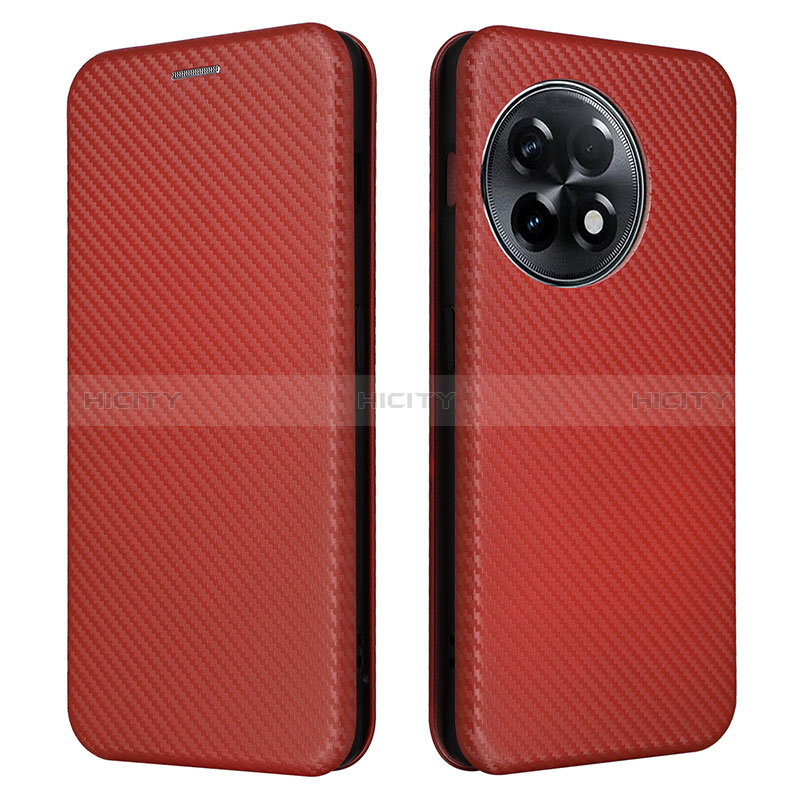 Coque Portefeuille Livre Cuir Etui Clapet L04Z pour OnePlus Ace 2 Pro 5G Marron Plus