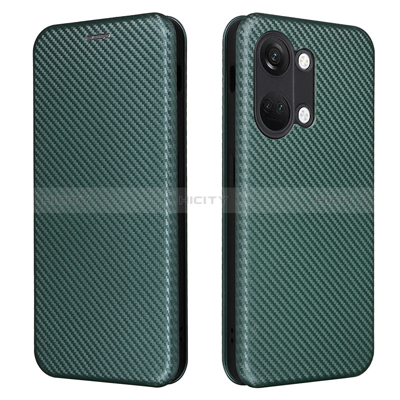 Coque Portefeuille Livre Cuir Etui Clapet L04Z pour OnePlus Ace 2V 5G Vert Plus