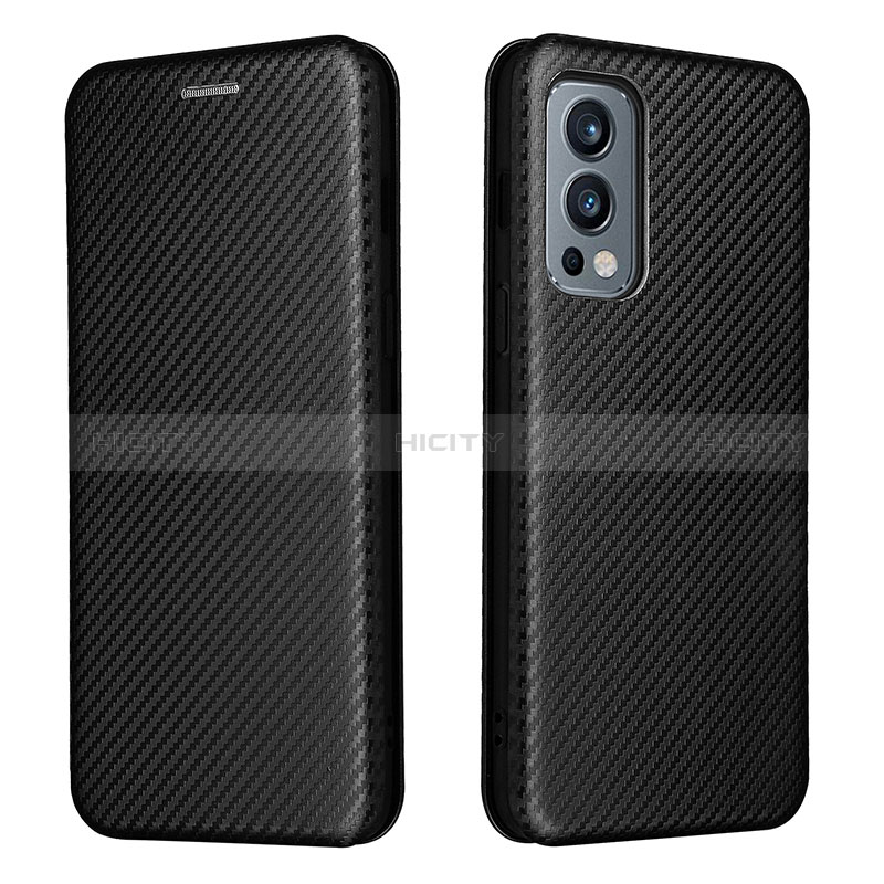 Coque Portefeuille Livre Cuir Etui Clapet L04Z pour OnePlus Nord 2 5G Noir Plus