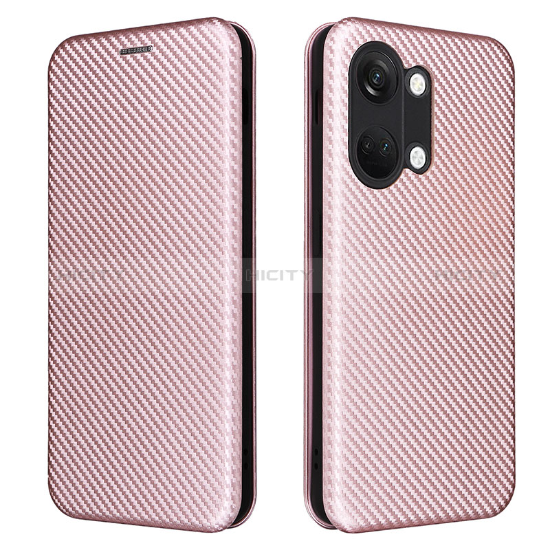 Coque Portefeuille Livre Cuir Etui Clapet L04Z pour OnePlus Nord 3 5G Or Rose Plus