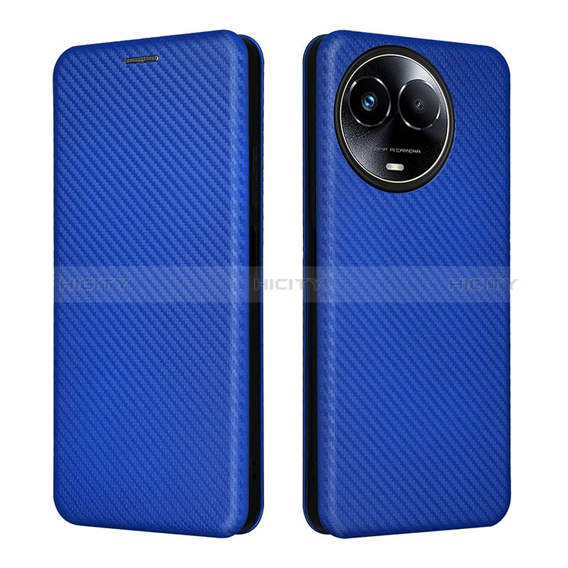 Coque Portefeuille Livre Cuir Etui Clapet L04Z pour Realme 11 5G Bleu Plus