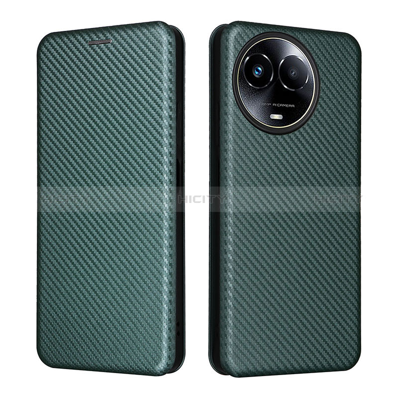 Coque Portefeuille Livre Cuir Etui Clapet L04Z pour Realme 11 5G Vert Plus