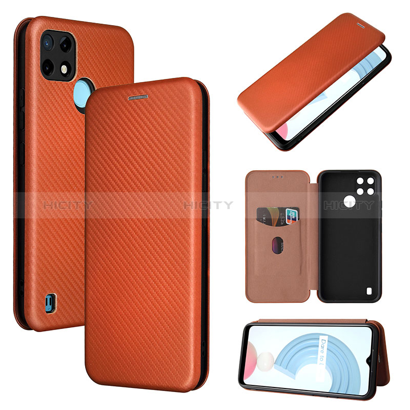 Coque Portefeuille Livre Cuir Etui Clapet L04Z pour Realme C21Y Plus