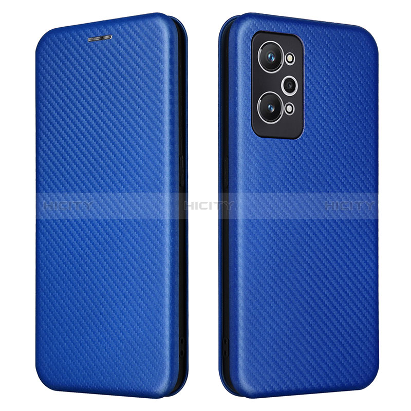 Coque Portefeuille Livre Cuir Etui Clapet L04Z pour Realme GT Neo 3T 5G Bleu Plus