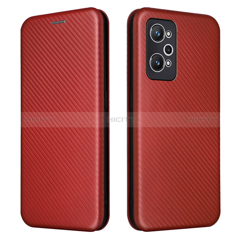 Coque Portefeuille Livre Cuir Etui Clapet L04Z pour Realme GT Neo2 5G Marron Plus