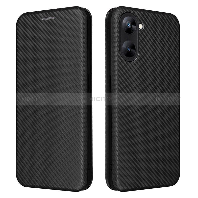 Coque Portefeuille Livre Cuir Etui Clapet L04Z pour Realme Q5x 5G Noir Plus