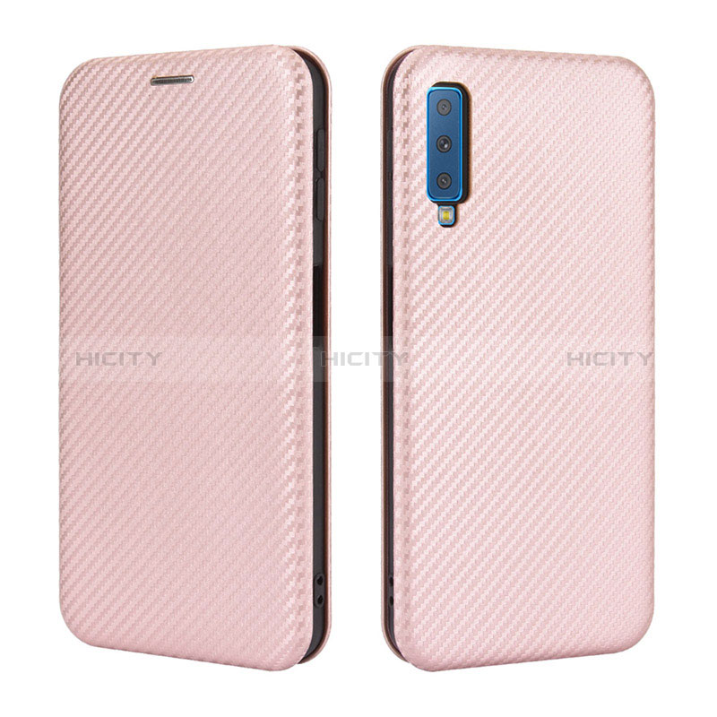 Coque Portefeuille Livre Cuir Etui Clapet L04Z pour Samsung Galaxy A7 (2018) A750 Plus