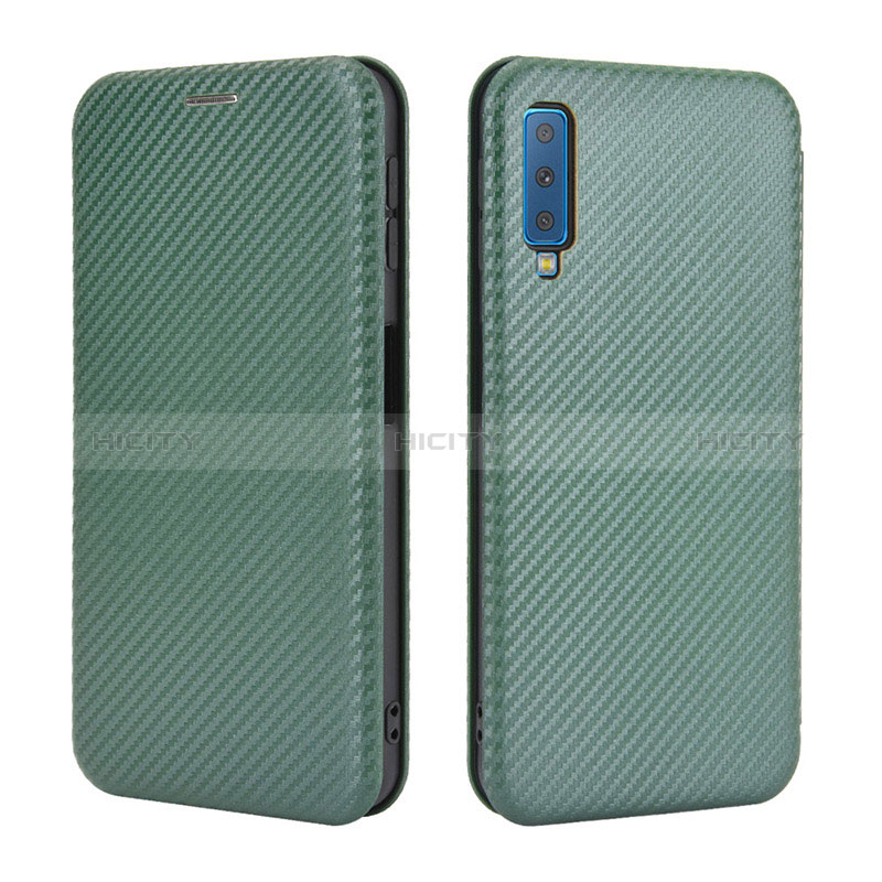 Coque Portefeuille Livre Cuir Etui Clapet L04Z pour Samsung Galaxy A7 (2018) A750 Plus