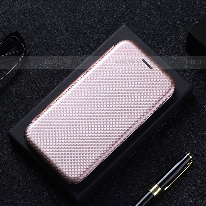 Coque Portefeuille Livre Cuir Etui Clapet L04Z pour Samsung Galaxy F13 4G Or Rose Plus