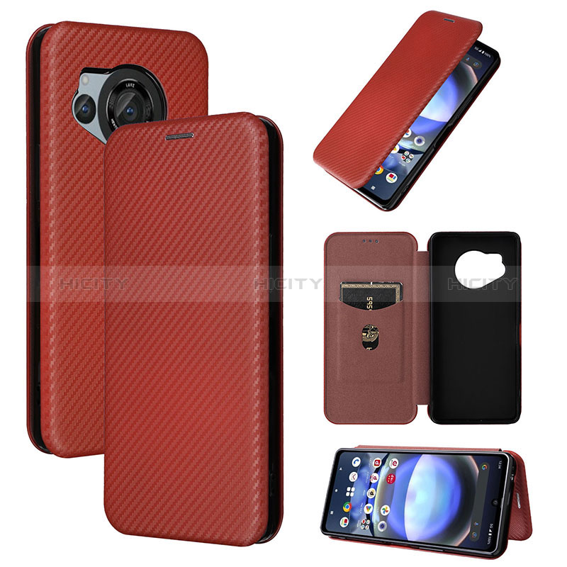 Coque Portefeuille Livre Cuir Etui Clapet L04Z pour Sharp Aquos R8s Plus