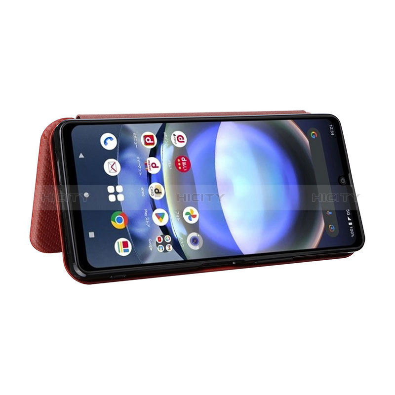 Coque Portefeuille Livre Cuir Etui Clapet L04Z pour Sharp Aquos R8s Plus