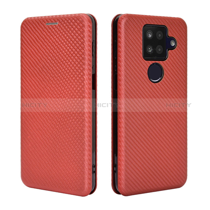 Coque Portefeuille Livre Cuir Etui Clapet L04Z pour Sharp Aquos Sense4 Plus Marron Plus