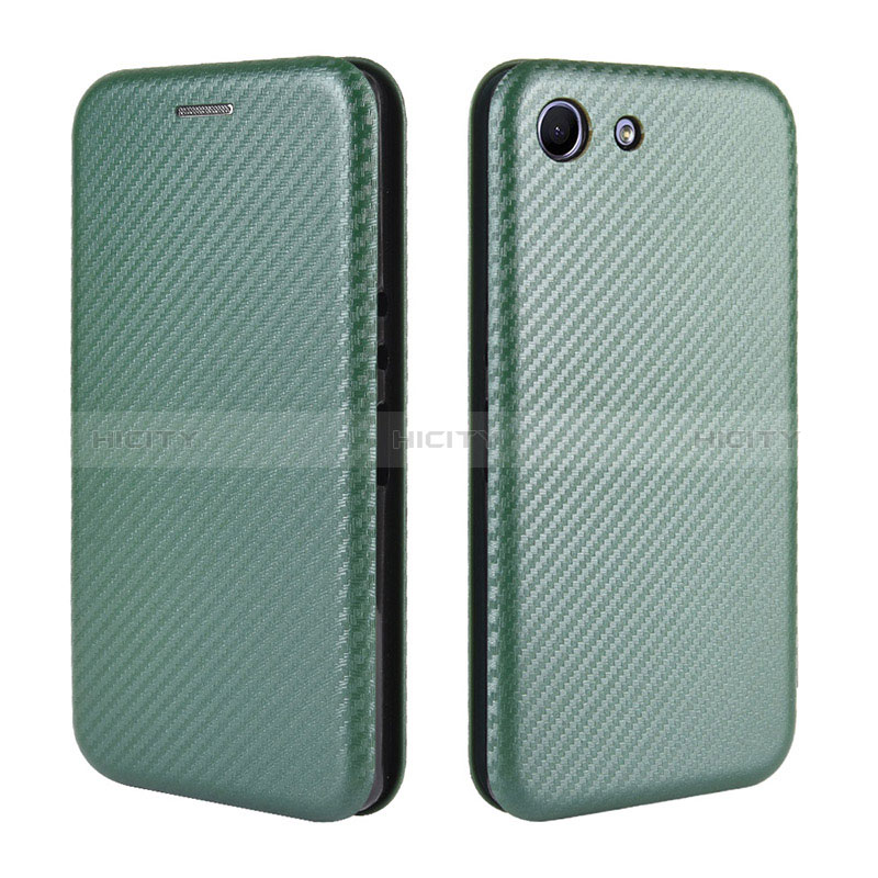 Coque Portefeuille Livre Cuir Etui Clapet L04Z pour Sony Xperia Ace Vert Plus