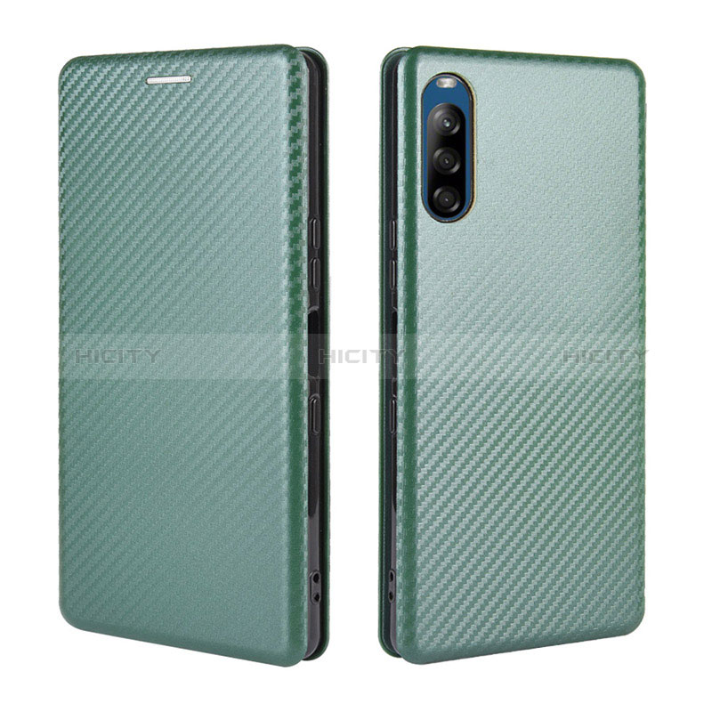 Coque Portefeuille Livre Cuir Etui Clapet L04Z pour Sony Xperia L4 Vert Plus