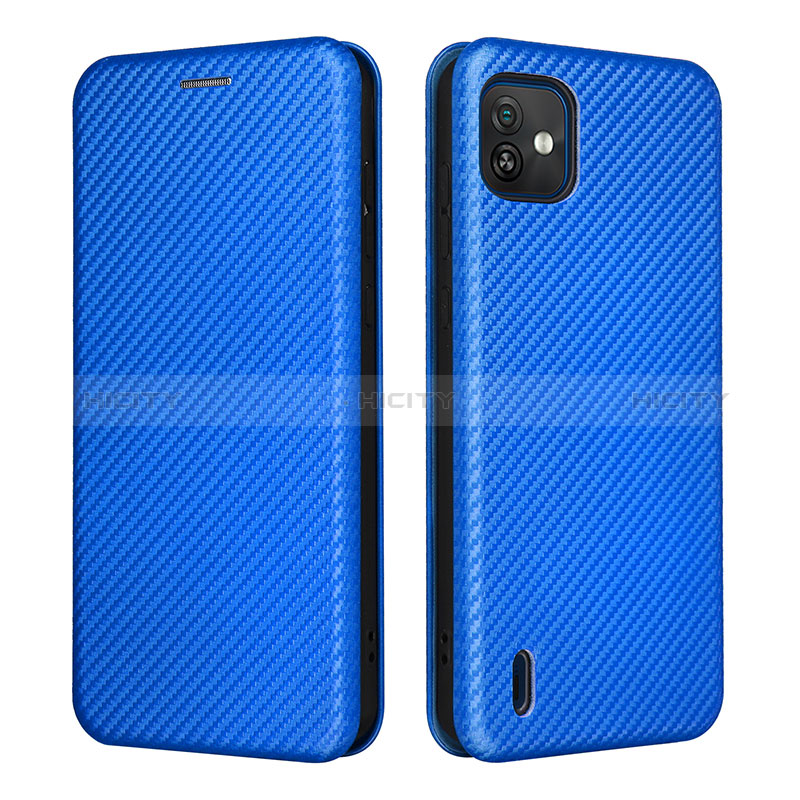 Coque Portefeuille Livre Cuir Etui Clapet L04Z pour Wiko Y82 Bleu Plus