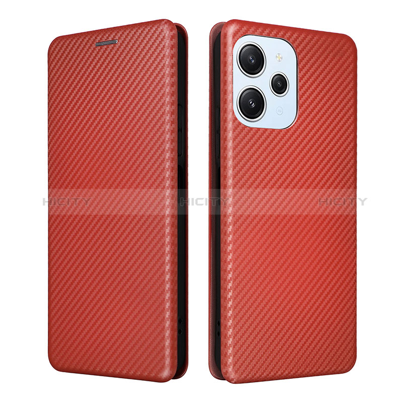 Coque Portefeuille Livre Cuir Etui Clapet L04Z pour Xiaomi Poco M6 Pro 5G Marron Plus