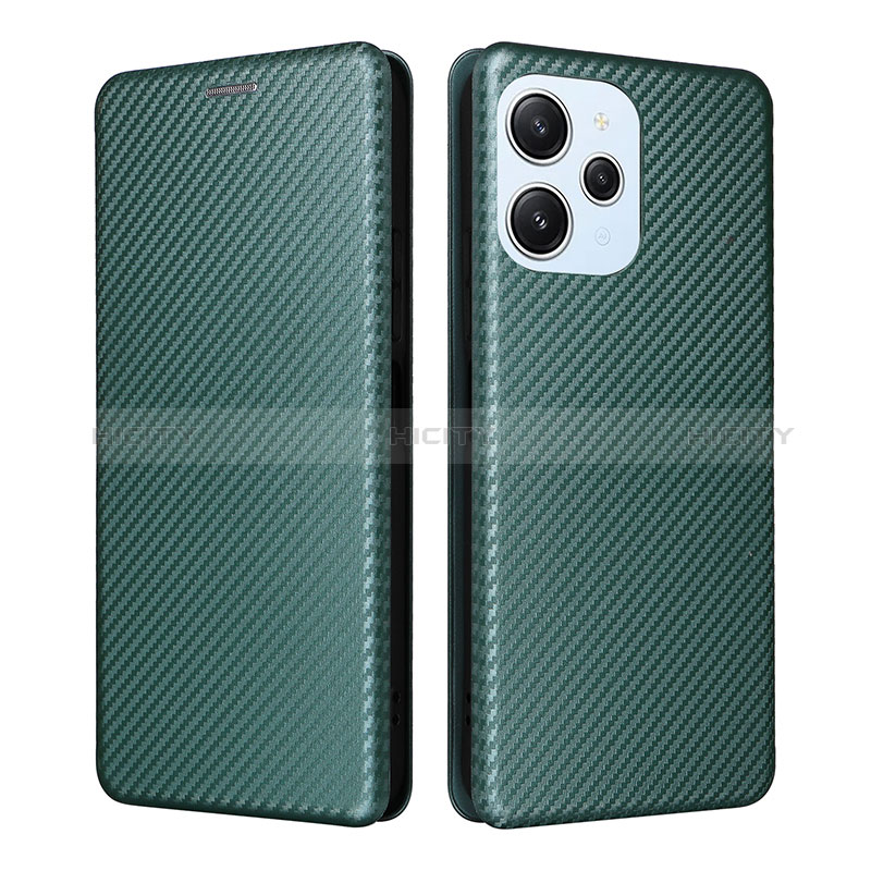 Coque Portefeuille Livre Cuir Etui Clapet L04Z pour Xiaomi Poco M6 Pro 5G Vert Plus