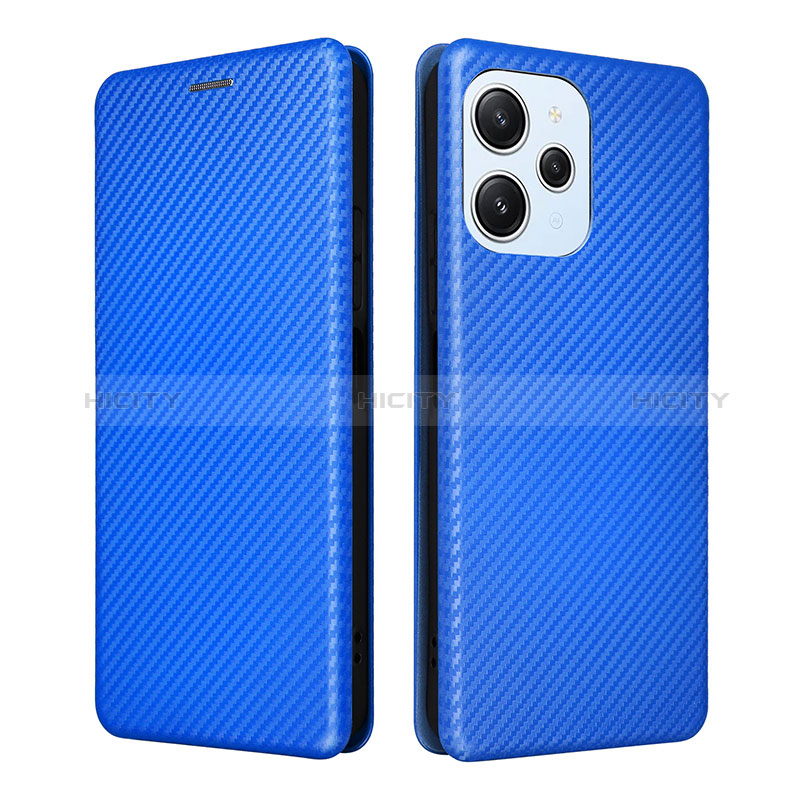 Coque Portefeuille Livre Cuir Etui Clapet L04Z pour Xiaomi Redmi 12 5G Bleu Plus